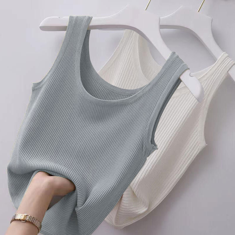 冰丝针织吊带背心女2025新款修身薄款西装内搭打底衫短款外穿上衣
