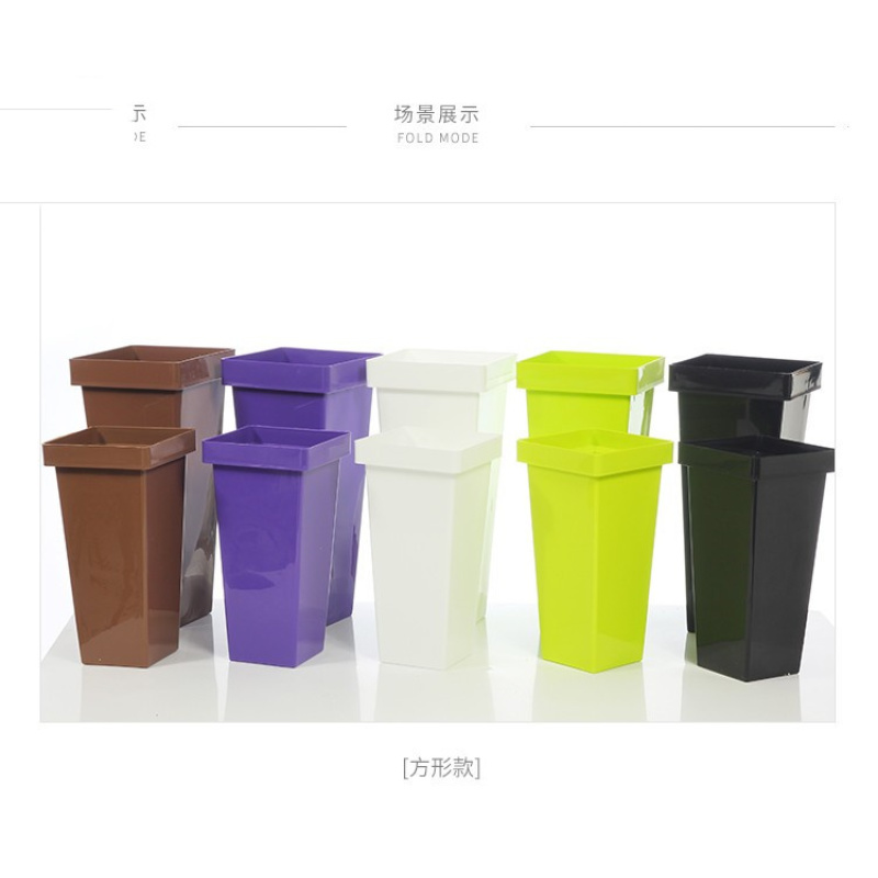 【微花宝】正方形养花桶鲜花醒花桶家用塑料养花桶鲜花桶黑色白色