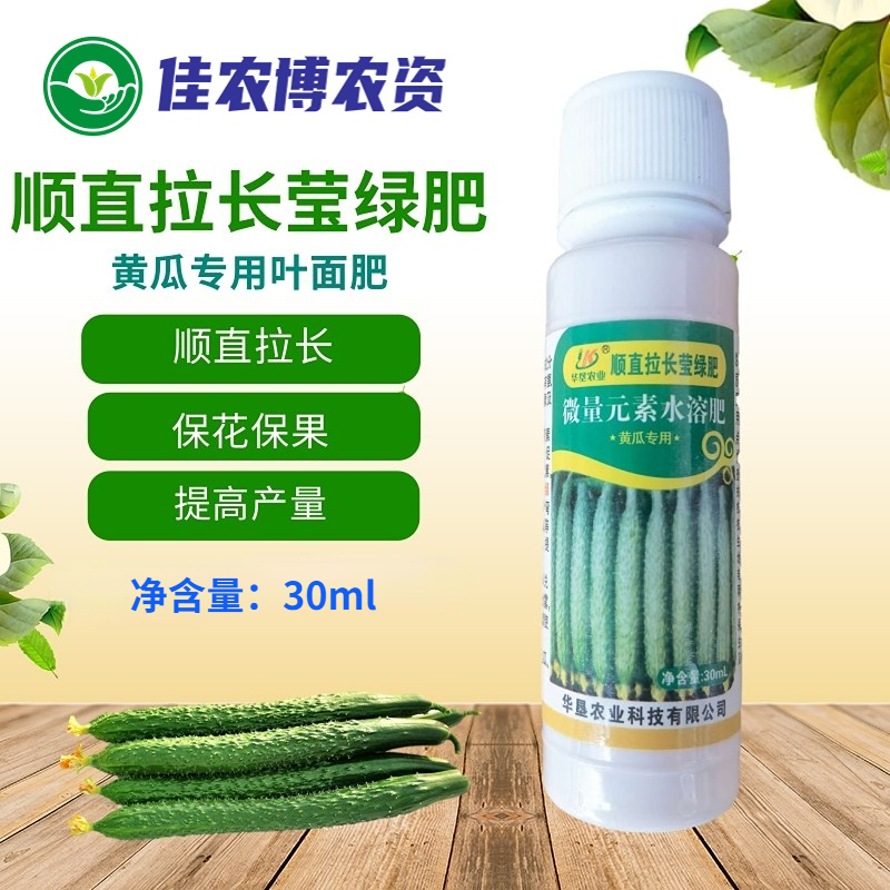 黄瓜拉长拉直剂膨大叶面肥顺直拉长莹绿肥增绿拉长精