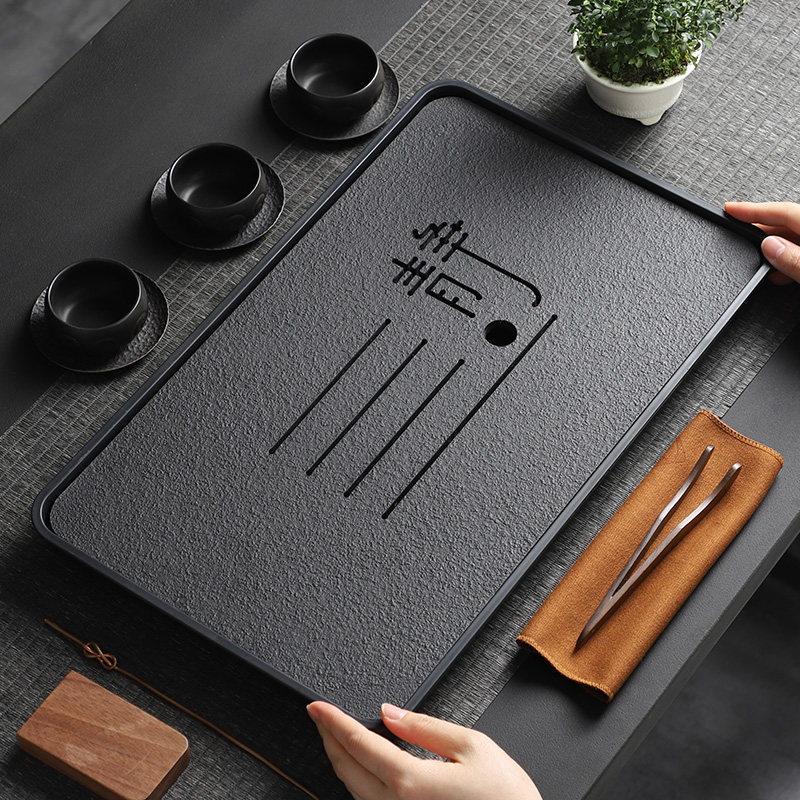 顾竹家用茶盘【耐高温不变形不发霉】干泡盘轻奢简约茶托盘茶具