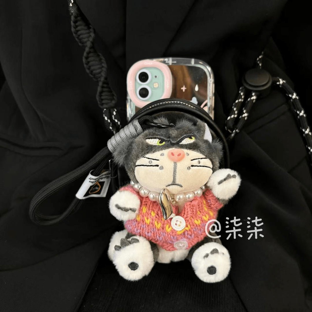 【手机背夹-不含壳】新款路西法带包ins手机背夹手机链通用型号