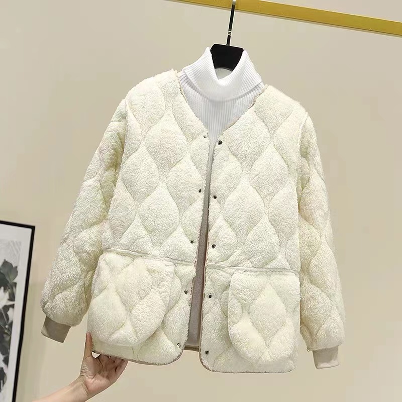 90-195斤可穿 大码冬季新款加绒加厚保暖棉衣 百搭休闲棉袄外套