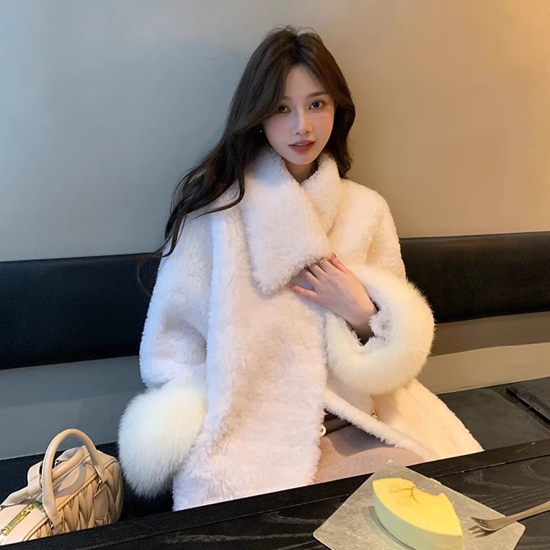 人造皮草 2025新款显瘦私人心动长款大衣外套女冬季