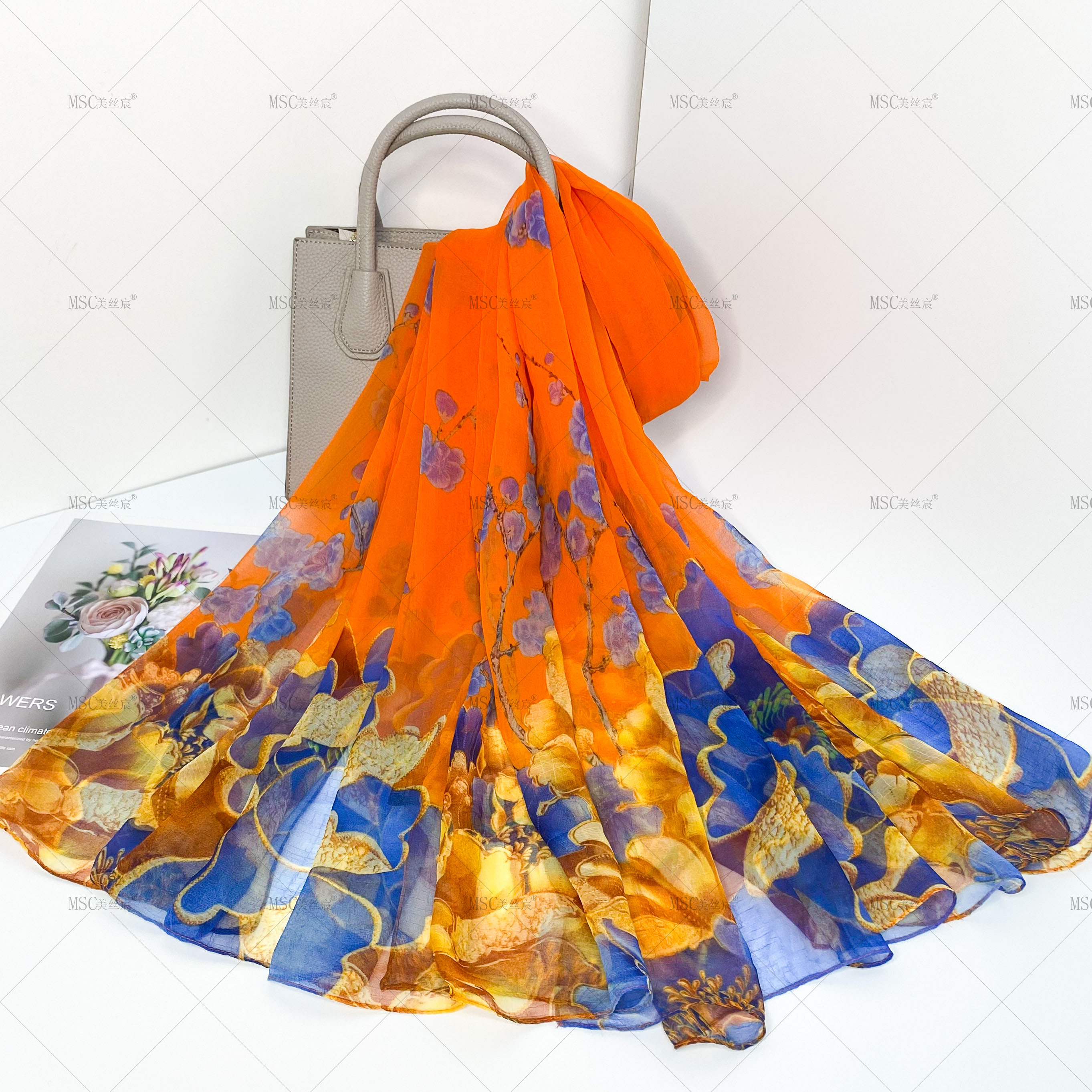 美丝宸十里花香140*180大尺寸四季保暖度假沙滩丝巾气质百搭围巾