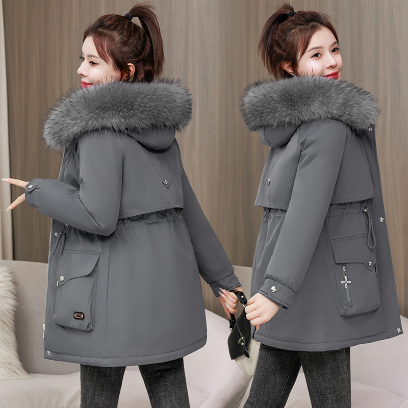 可拆卸派克棉服女中长款2025年新款爆款宽松加厚棉衣冬季外套棉袄