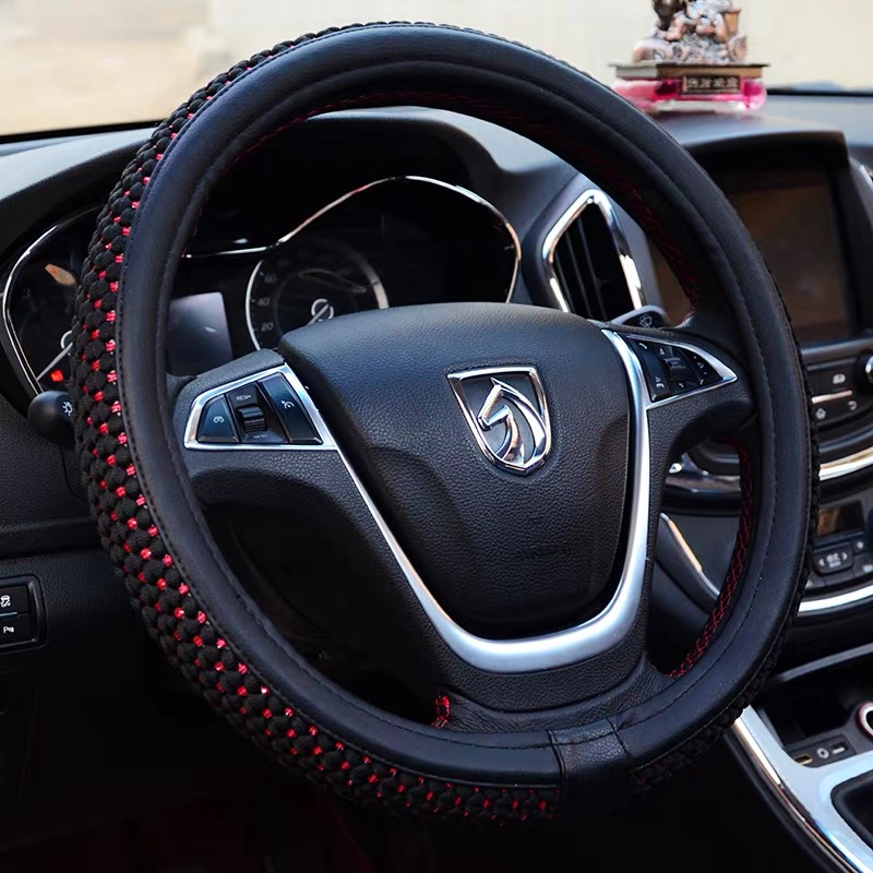 汽车方向盘套冬季四季把套冰丝吸汗防滑夏季通用汽车方向盘套把套