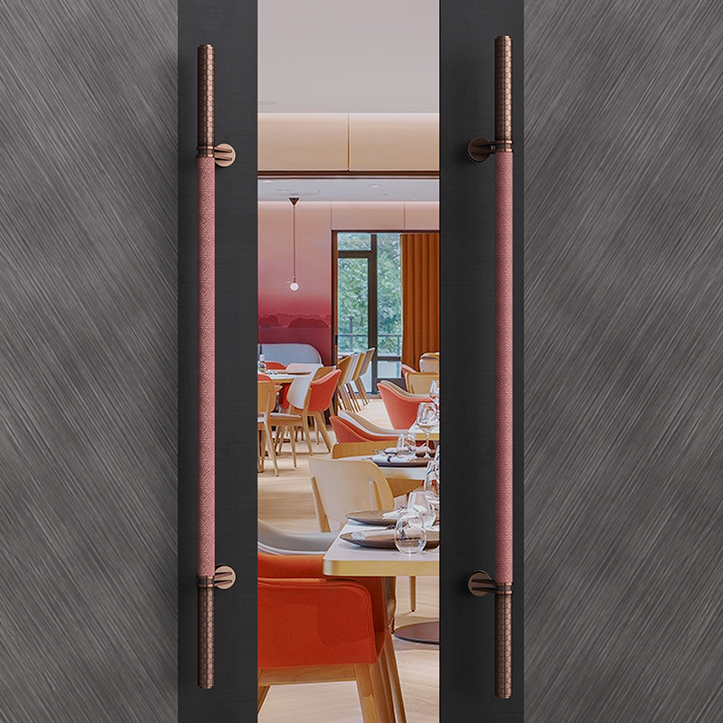 胡涂玻璃门拉加厚不锈钢精雕工艺头推拉有框实木门把手可订制孔距
