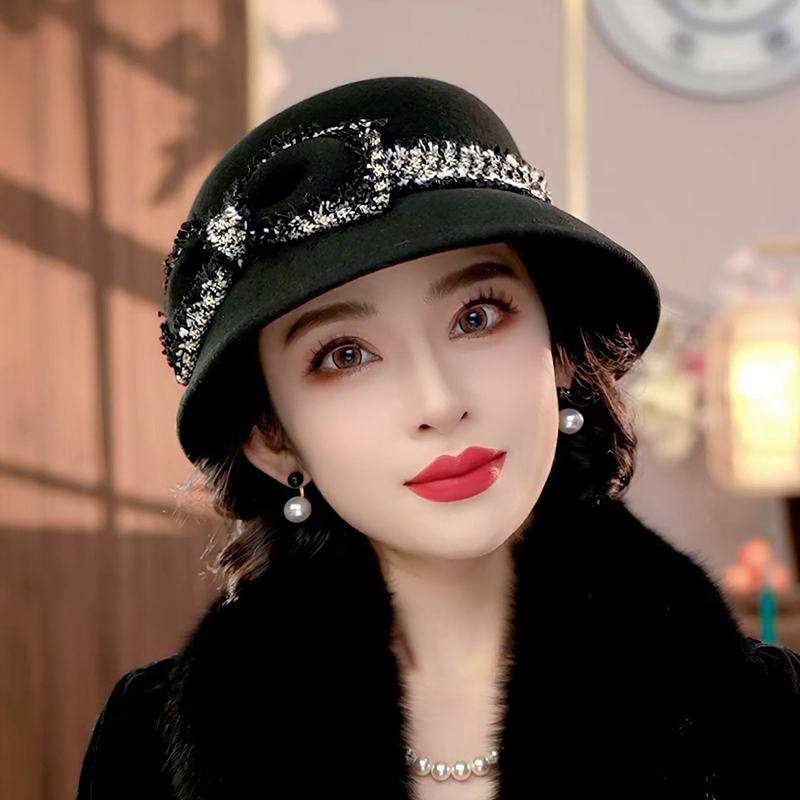 布塔秋冬优雅羊毛礼帽赫本英伦风时尚百搭复古小礼帽PT1381