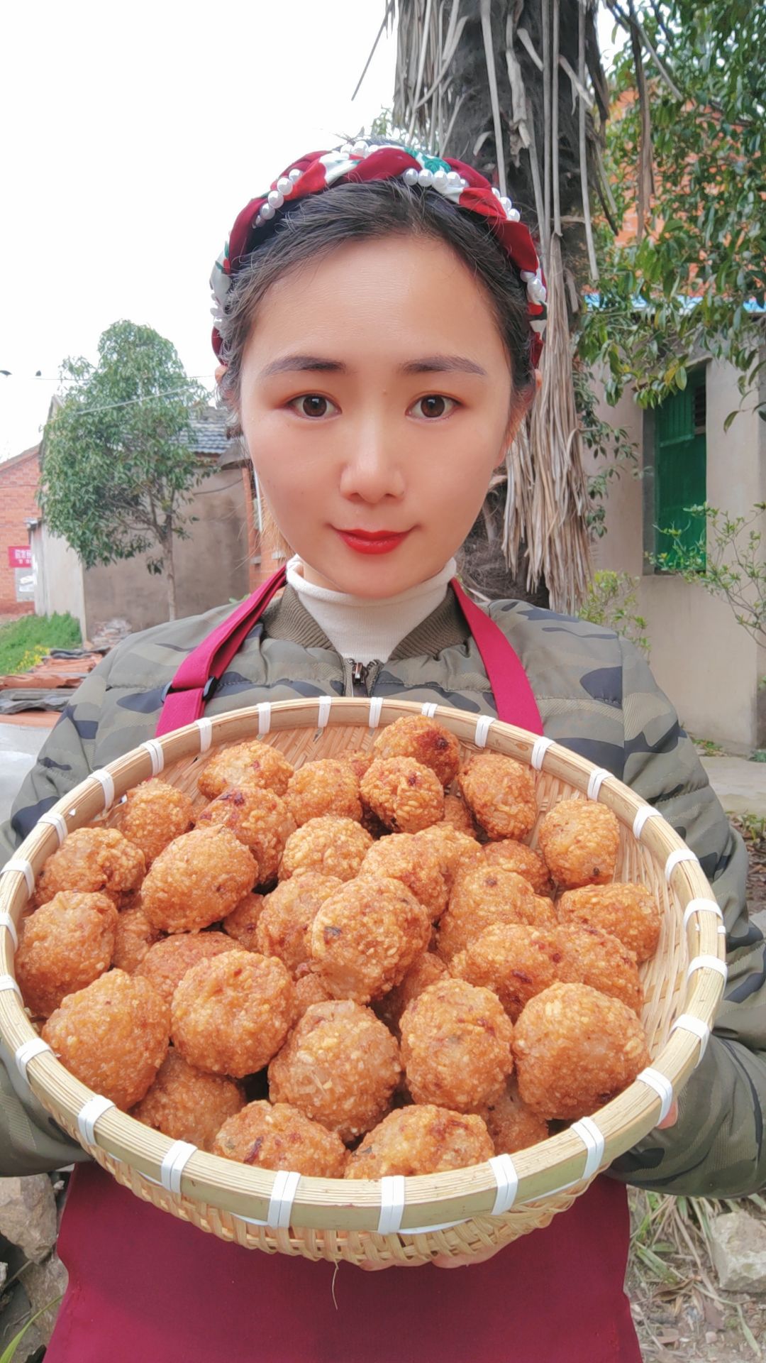 糯米圆子安徽特产500g真空袋包装13个左右炸好发货微扁介意慎拍