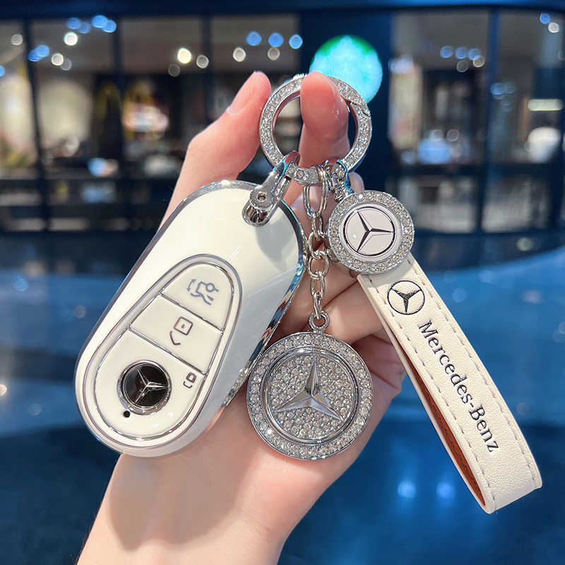 奔驰新C级钥匙套25款C260L壳24款E级E300L包GLC300车钥匙扣保护套