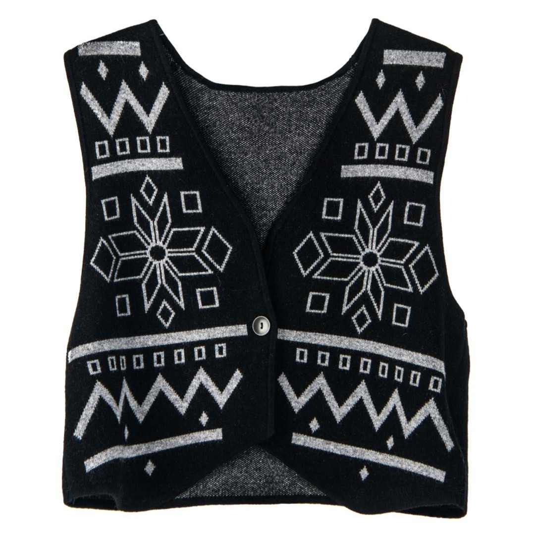 生活主张Advocatelife开衫针织时尚复古宽松提花百搭坎肩HQ342385