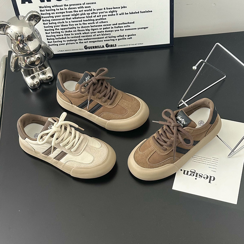 休闲鞋女鞋秋季新款2025爆款徳训鞋女厚底百搭板鞋时尚潮流运动鞋