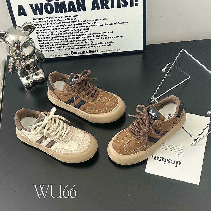 休闲鞋女鞋百搭秋季新款2025爆款徳训鞋厚底板鞋时尚潮运动鞋子女