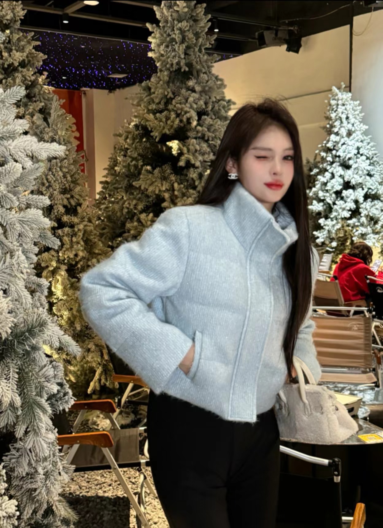 【十一家】【云朵服】羽绒服女冬加厚面包服短款保暖外套W6347