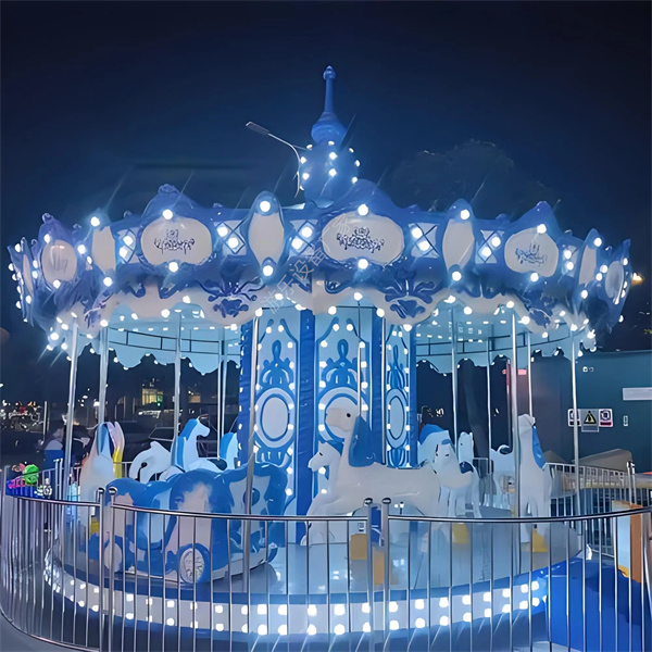 新款定制6座8座12座24座36座豪华旋转木马玩具娱游乐设施备厂家