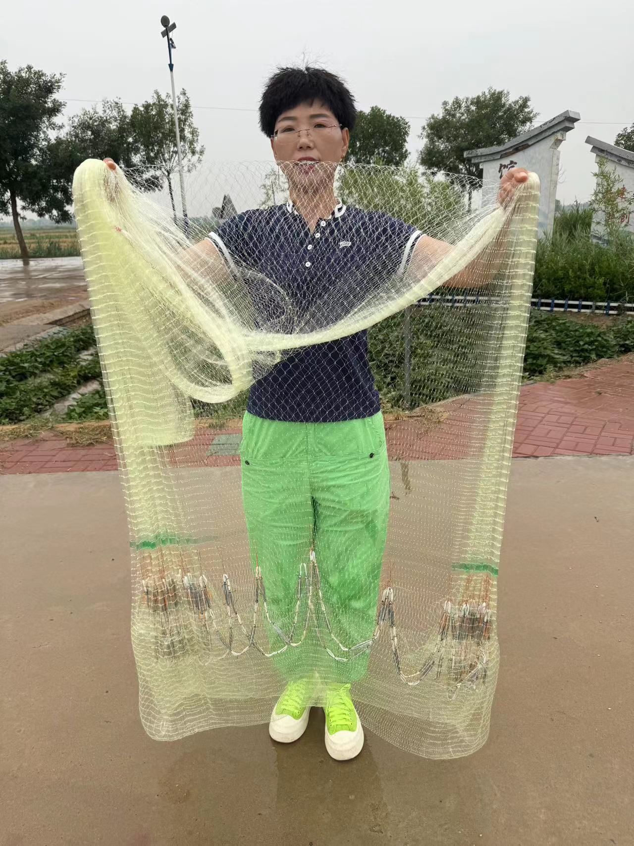 机织5片拼接单丝一指4米全网8斤打开6米直径铅坠子一开到顶