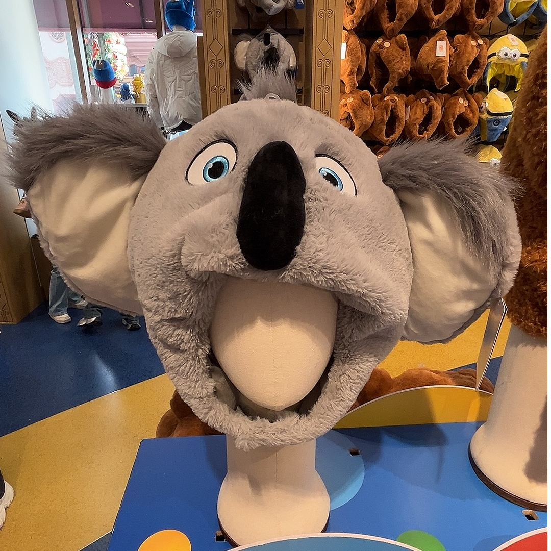 环球影城正品周边代购欢乐好声音考拉头套 秋冬包头帽