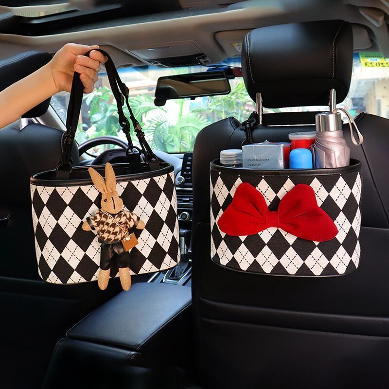 车载座椅后背收纳袋多功能可爱卡通储物箱挂袋汽车用品大全实用女