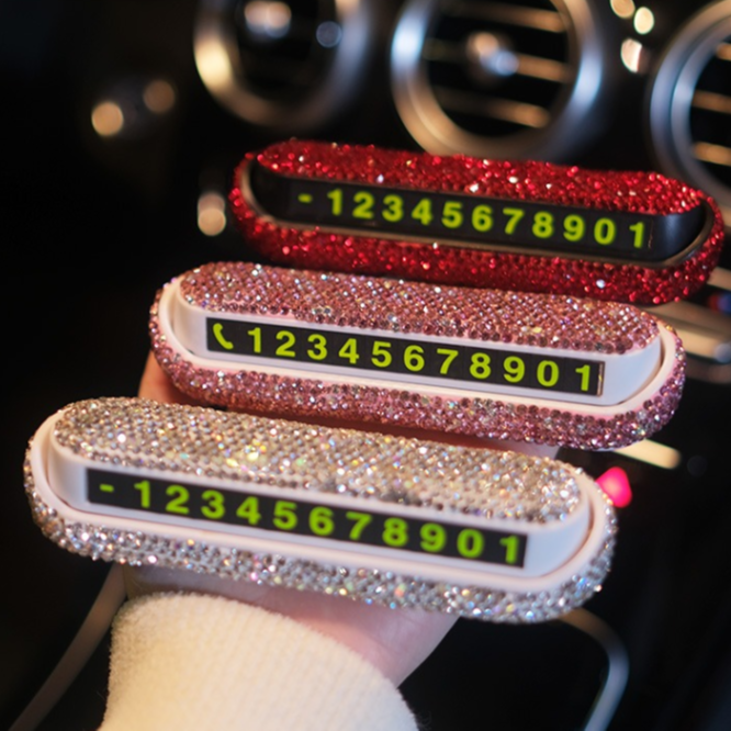 临时停车手机电话挪车号码牌摆件车载移车牌汽车用品装饰大全车内