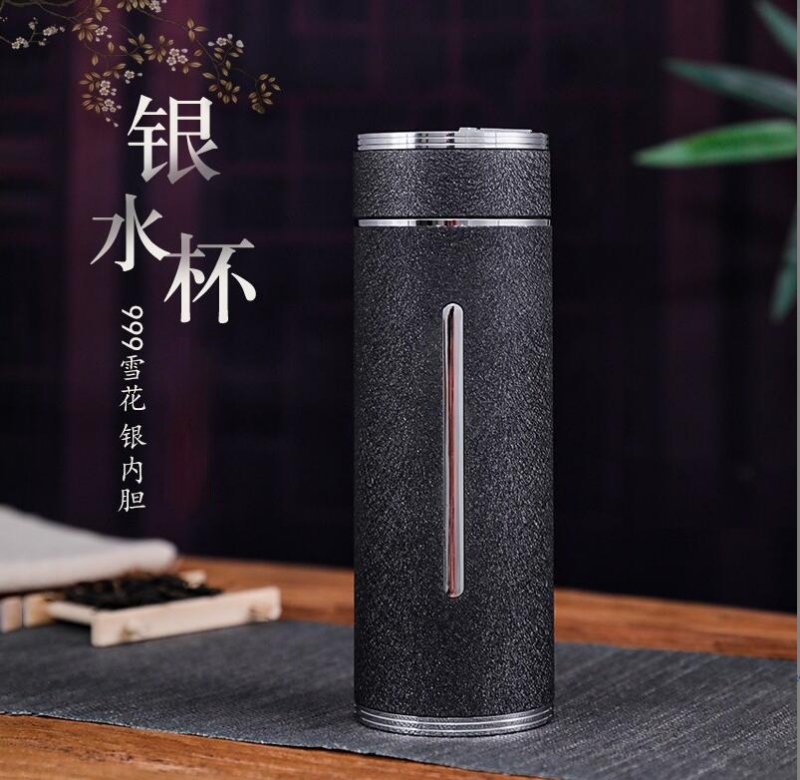 足银银制品 大容量足银刻字高档杯足银999银水杯雪花银杯子送礼