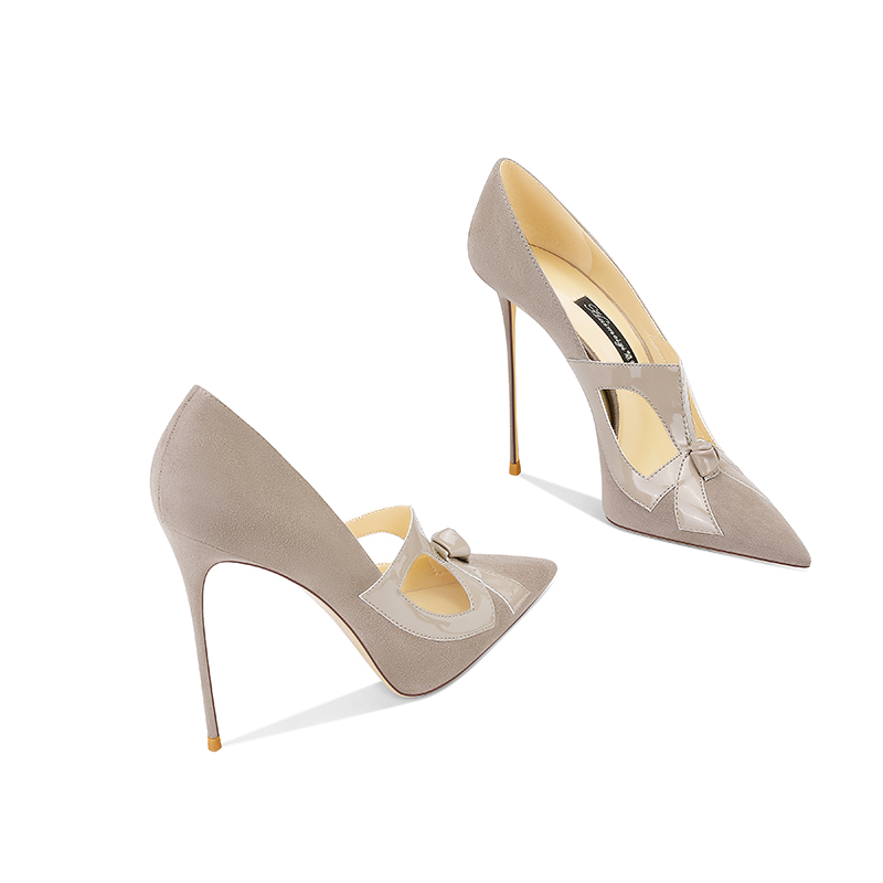 高跟鞋洋气优雅2025新款绒面尖头不累轻奢高档女士气质时尚单鞋