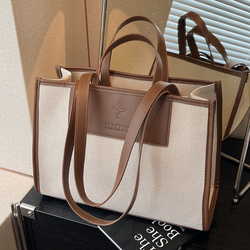 休闲上班通勤包包女大容量2025新款夏季百搭单肩手提购物袋托特包