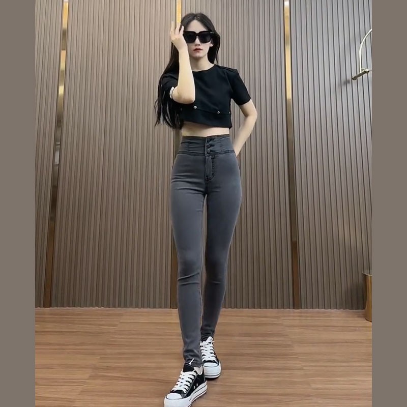 女士牛仔裤蜜桃臀女高腰显瘦性感提臀弹力牛仔裤女款爆款2025新款