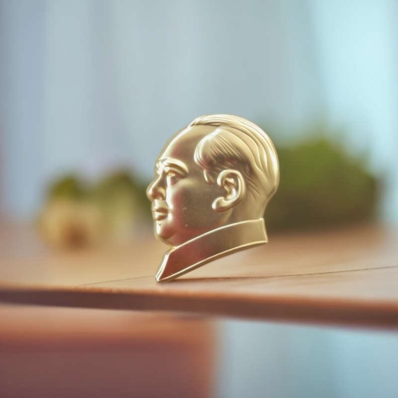 合金胸针 毛主席像章手工徽章胸针纪念章可爱小众金色饰品中古