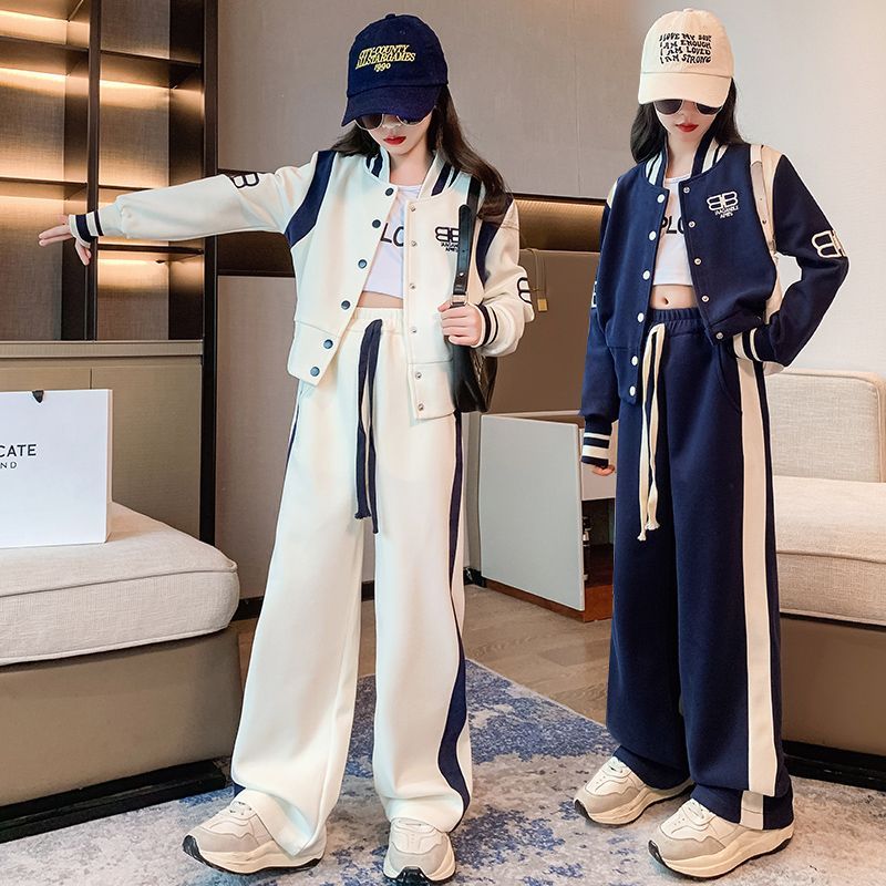 （两件套）童装女童套装秋装2025新款中大童儿童洋气时髦女孩秋款