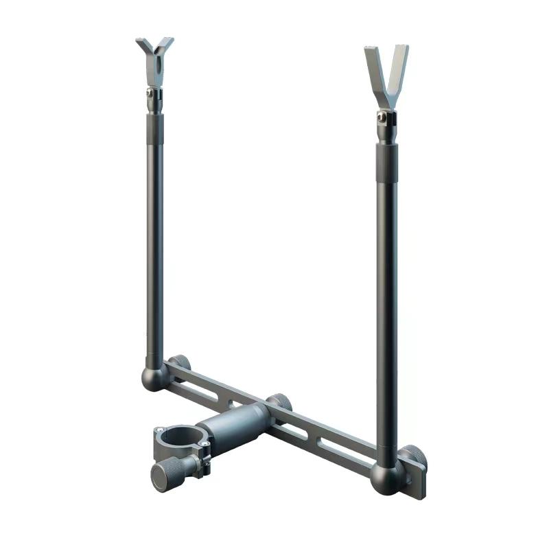 航空铝户外路滑矶钓旋转设计伸缩加长高强度钓椅钓箱落地使用支架