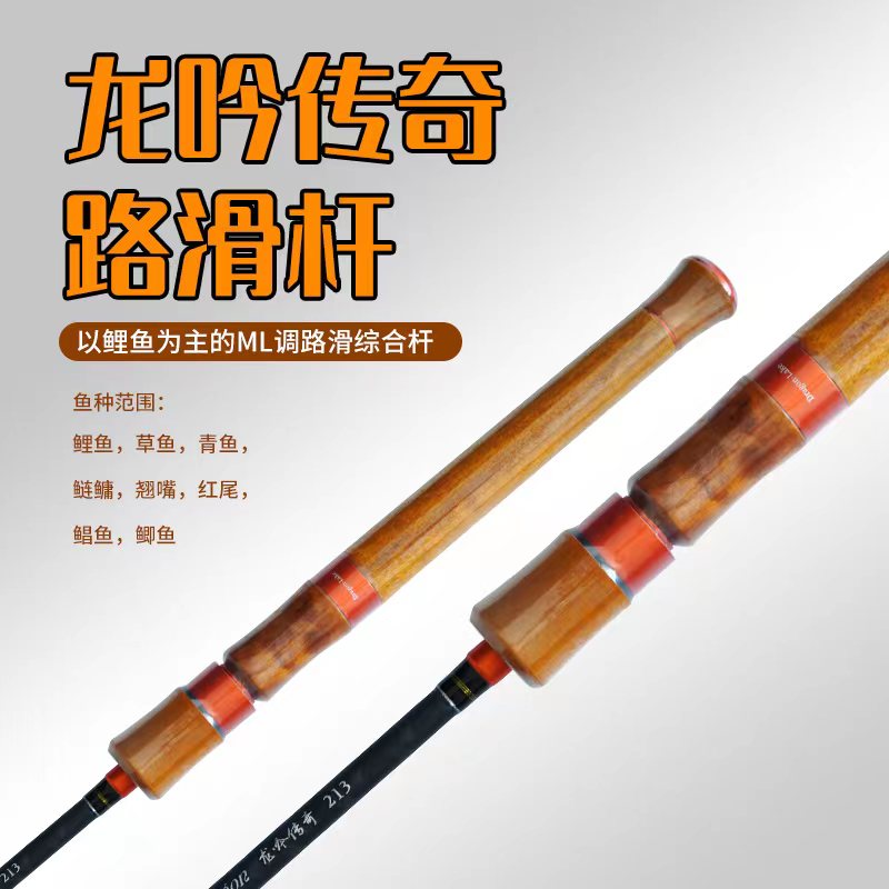 龙吟传奇全富士4.6大导环大物路滑杆路亚远投鲤鱼草鱼鲢鳙翘嘴
