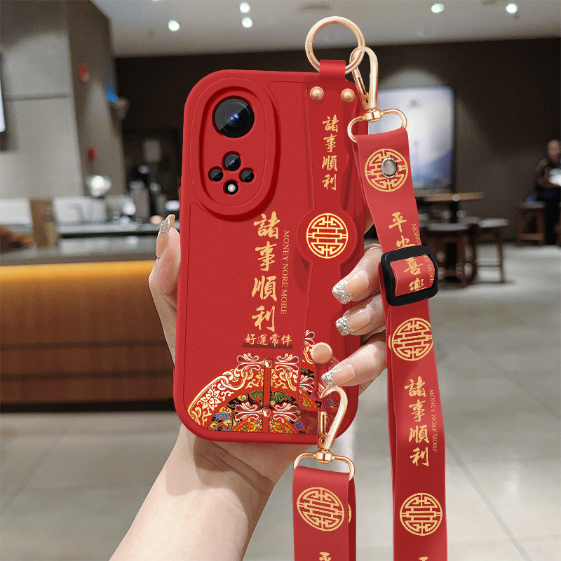 华为nova9手机壳nova9pro斜挎腕带nova9z全包防摔nova9se硅胶软壳