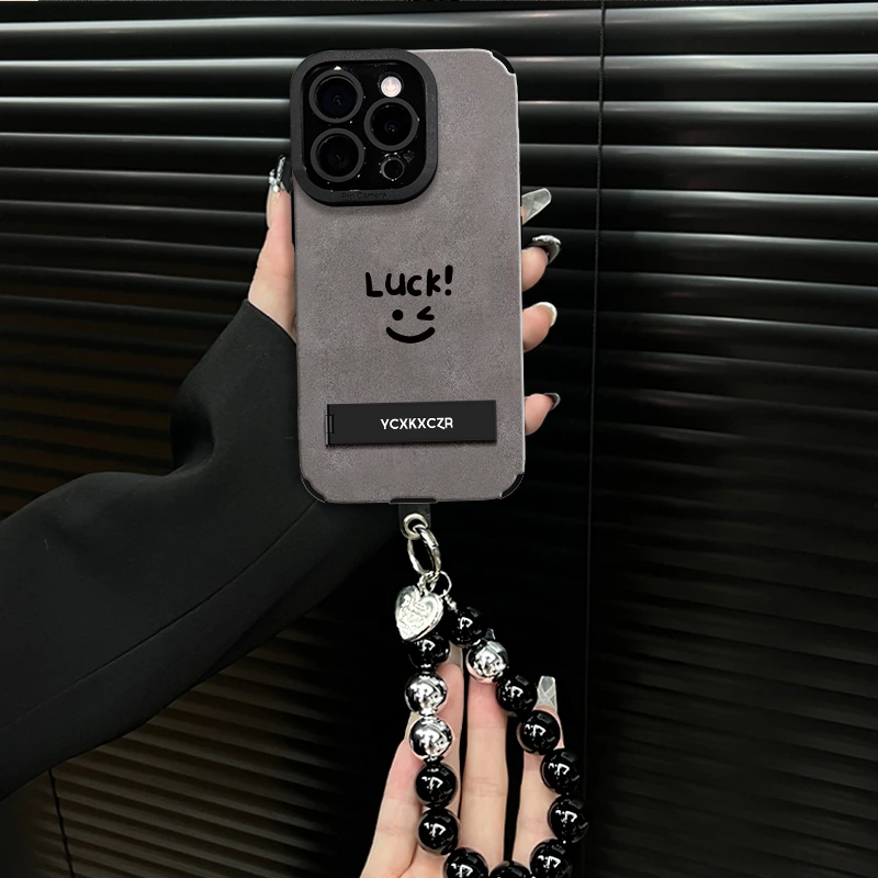 微笑创意个性流行手机壳适用于苹果16/华为/oppo/vivo/简约高级感