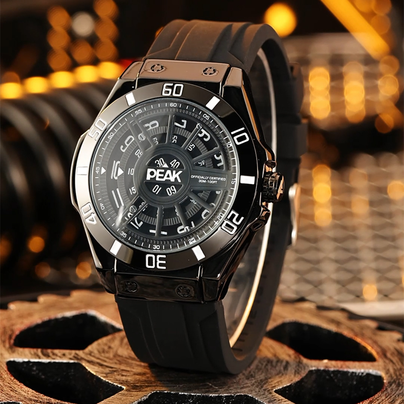 PEAK匹克手表男士时尚潮流石英表男款学生运动防水夜光多功能腕表