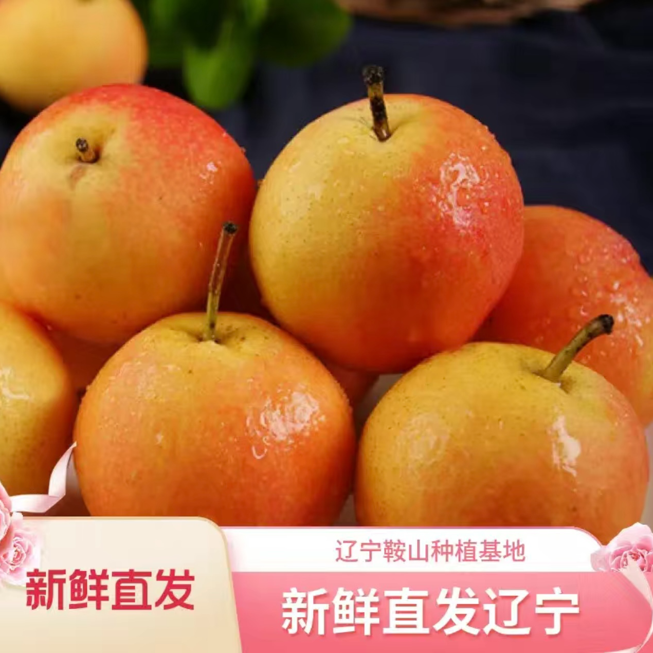 正宗鞍山南果梨梨子新鲜采摘口感香甜多汁精品阳面红果礼盒装包邮