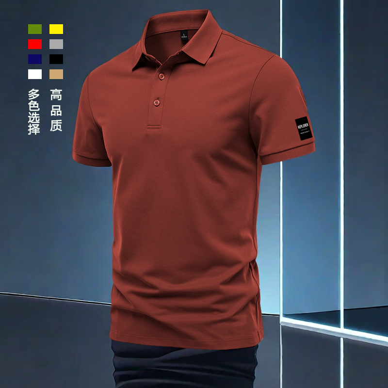 男士polo衫男夏季高档2024新款痞帅高级感休闲修身短袖男款POLO衫