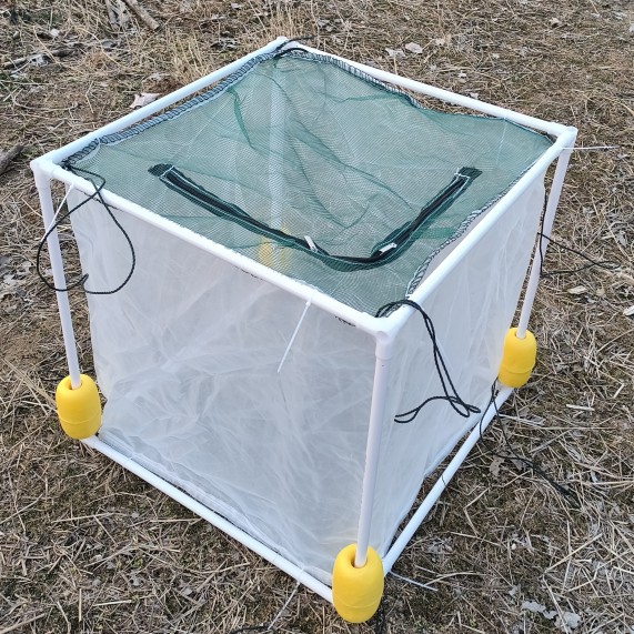 存鱼网箱水花苗网箱金鱼锦鲤专用隔离浮筒漂浮100目网箱养鱼网箱