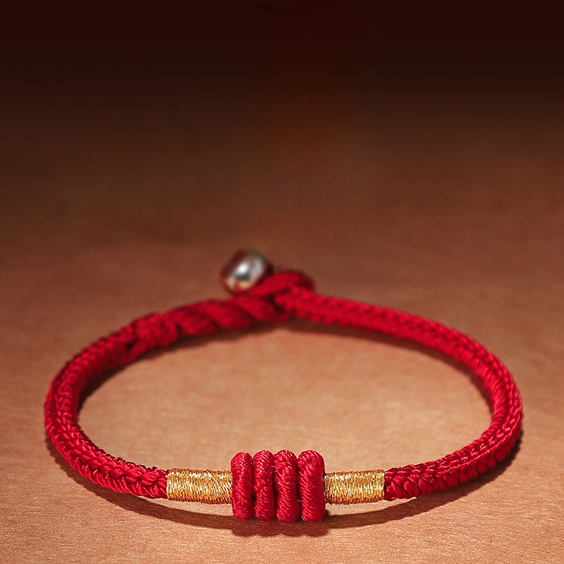 非金属布艺手链 2026马年新款手工编织简约百搭红绳手链