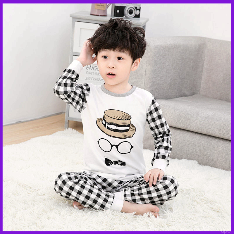 儿童家居服套装男女童春秋保暖内衣中大童睡衣纯棉秋衣秋裤打底衫