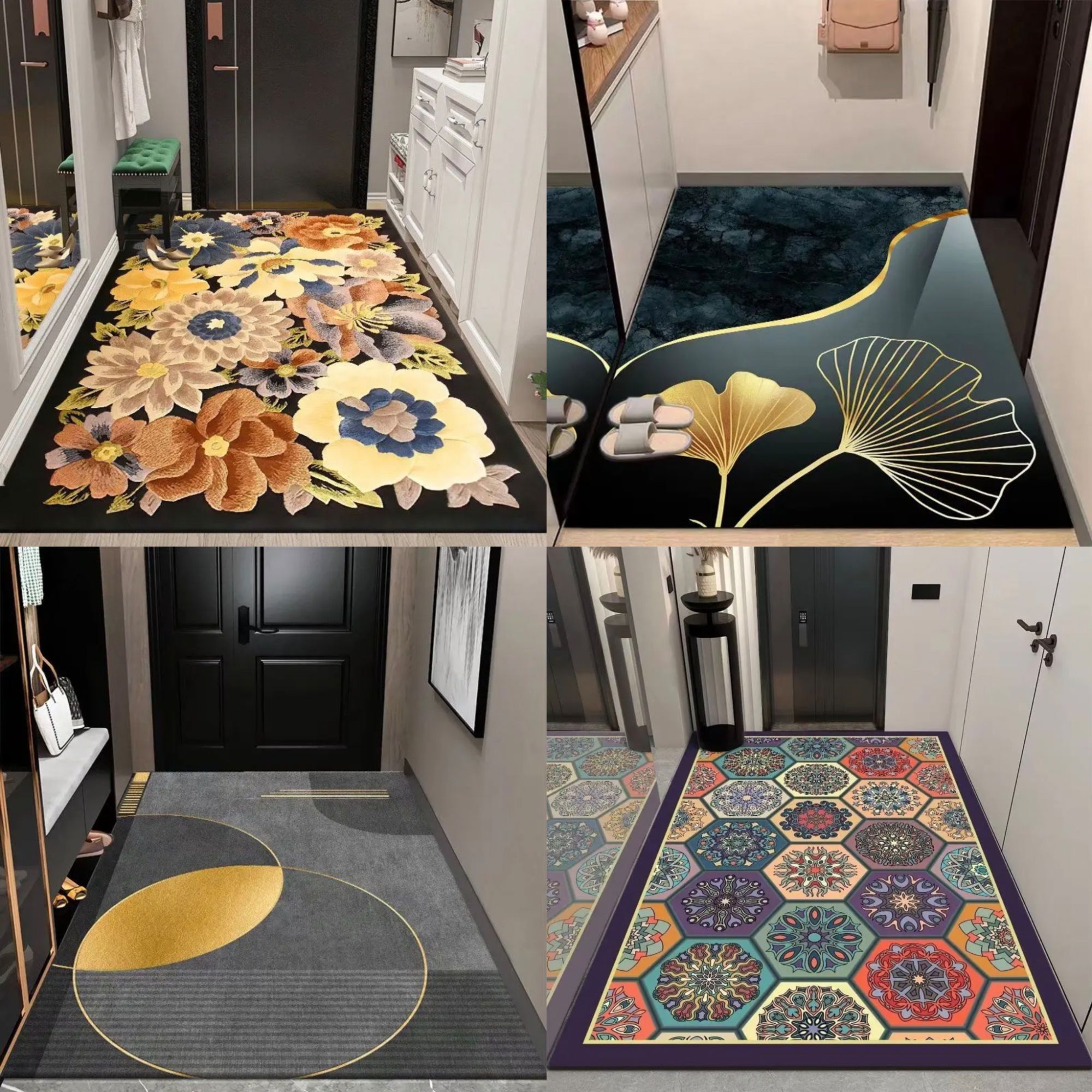 C6入户竖版硅藻泥门厅布艺软垫防滑吸水速干入户门入户门垫地垫