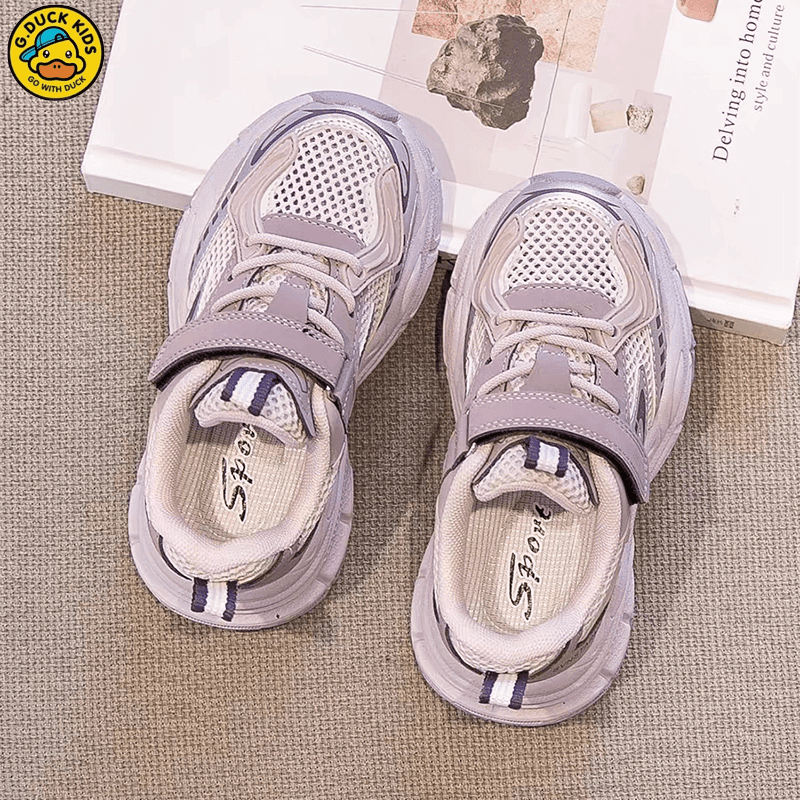 小黄鸭女童鞋新款秋季百搭网面儿童运动鞋鞋透气网鞋女鞋儿童