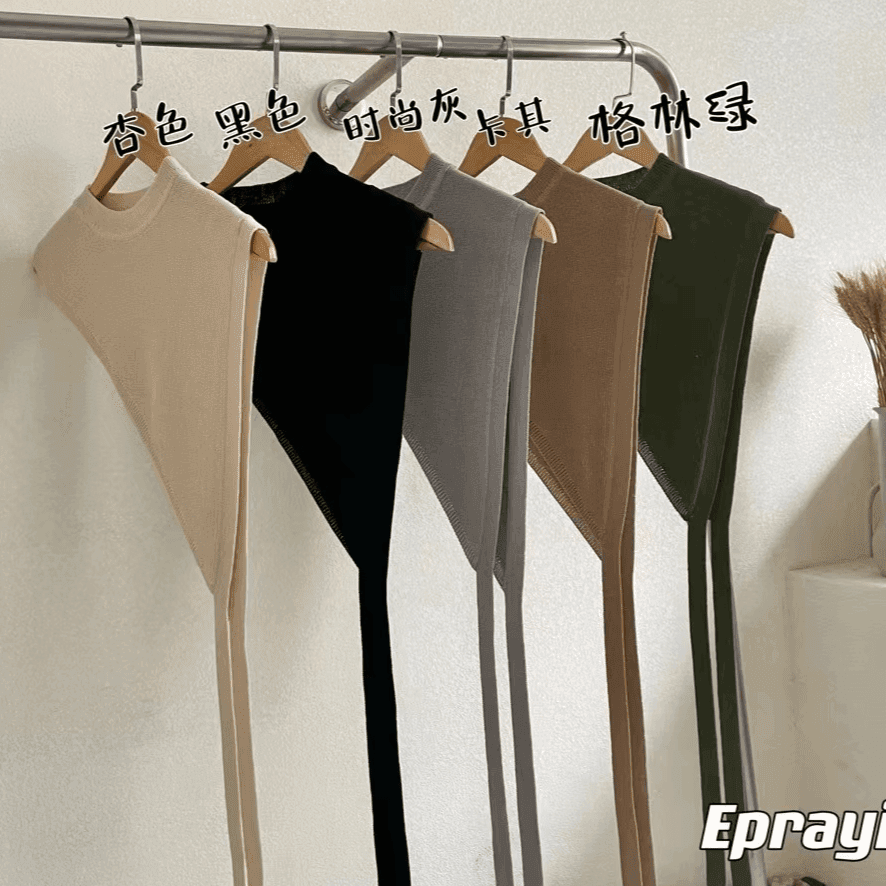 三角型斜边针织披肩马甲女叠搭配洋气外搭百搭女士披肩秋冬黑色