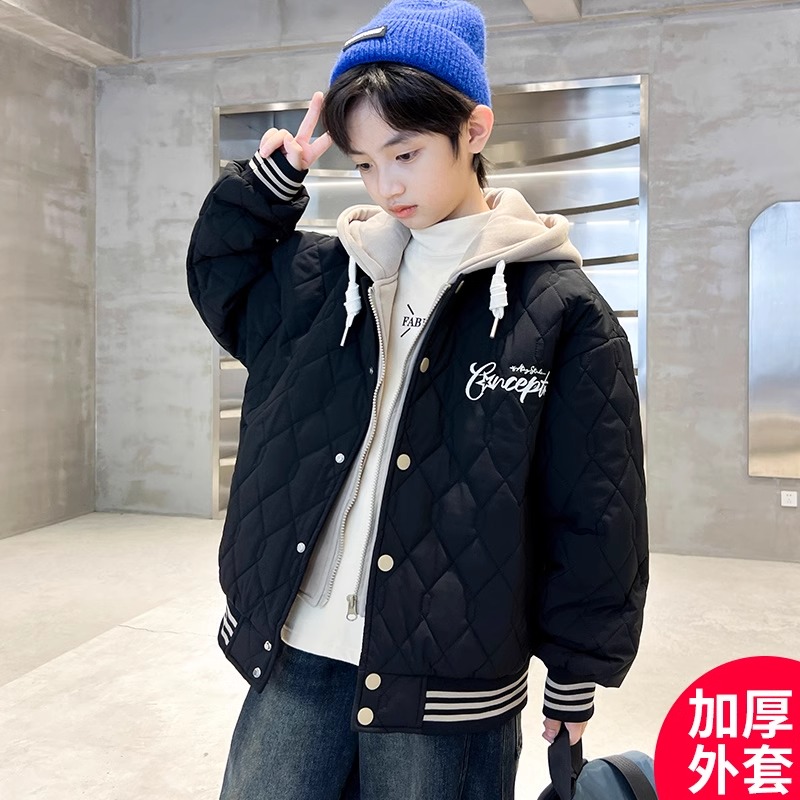 男童秋装外套2024新款男孩中大童儿童秋季酷帅运动棒球服秋冬款潮