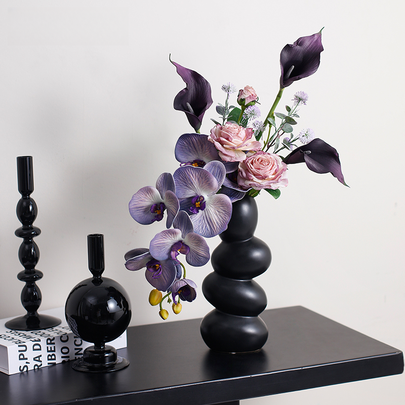 蝴蝶兰把束永生花餐桌客厅干花插花摆件花艺仿真花假花高级感逼真