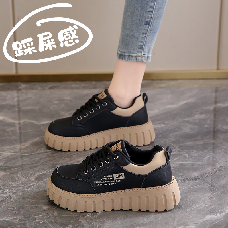 踩屎感女鞋春季厚软底不累脚运动鞋2025年新款防水防滑上班工作鞋