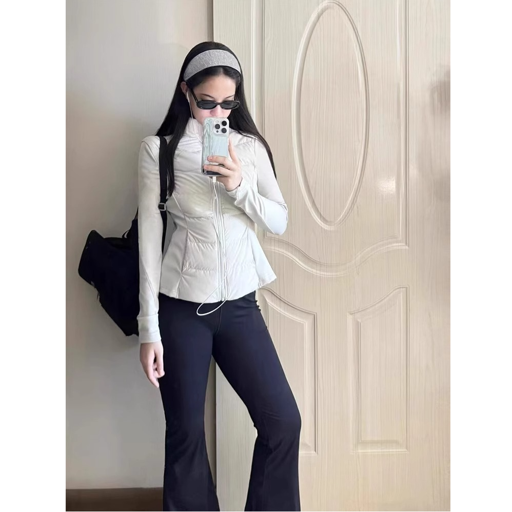 白色排骨内胆羽绒服女冬季新款薄款修身收腰外套轻便短款小香风款