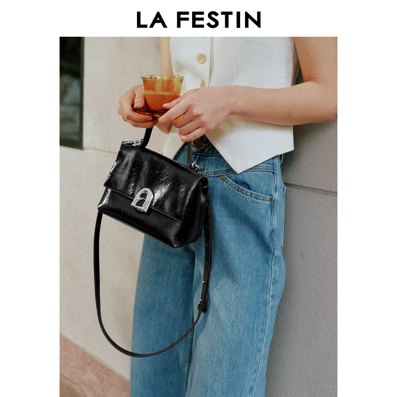 拉菲斯汀小号塌塌手提包包女新款单肩斜挎凯莉包