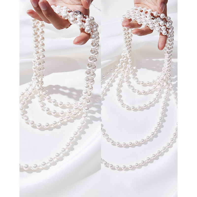 铜合金仿珍珠项链 TRACY CHU华丽的乐章385cm/255cm超长珍珠项链