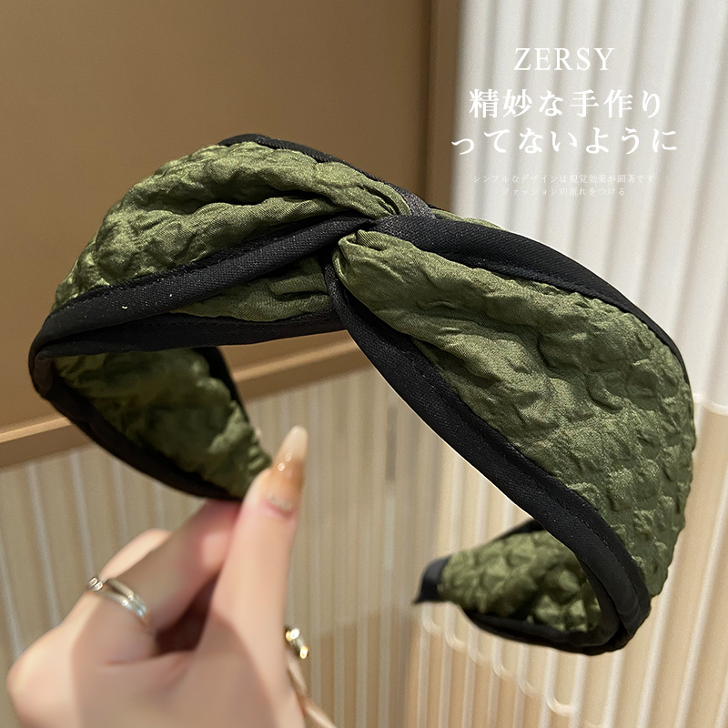 森系高级感气质交叉发箍少女时尚洋气宽边显脸小头箍发卡发捆发饰