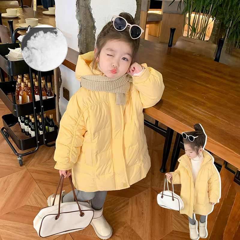 冬季女童棉服2025新款加厚中长款儿童棉衣洋气冬装外套宝宝棉袄